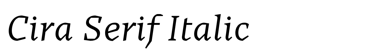 Cira Serif Italic